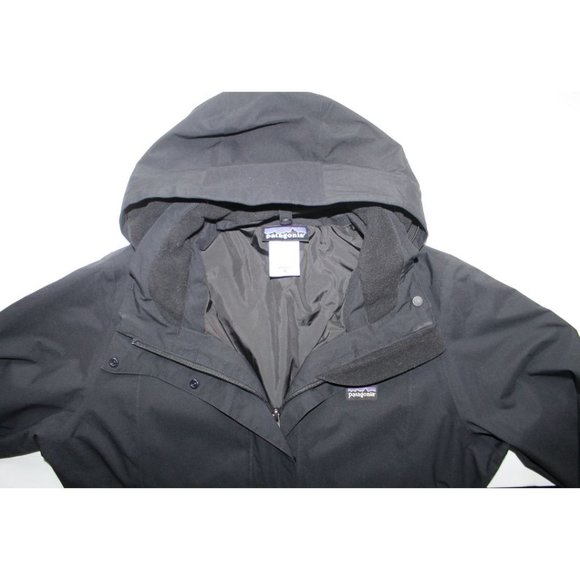 Patagonia Women's Tres Jacket Black Size Medium Torrentshell H2No - Picture 3 of 8